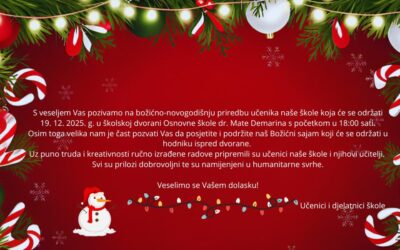 Pozivnica na božićno – novogodišnju priredbu